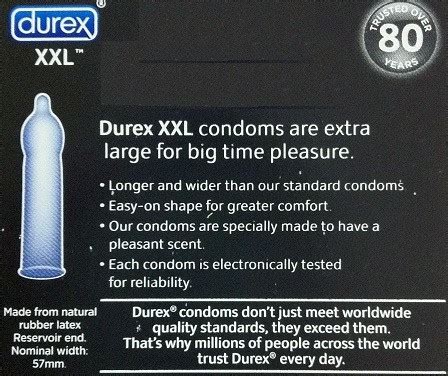 durex xxl width|Durex XXL Condoms for Men, Natural Rubber Latex